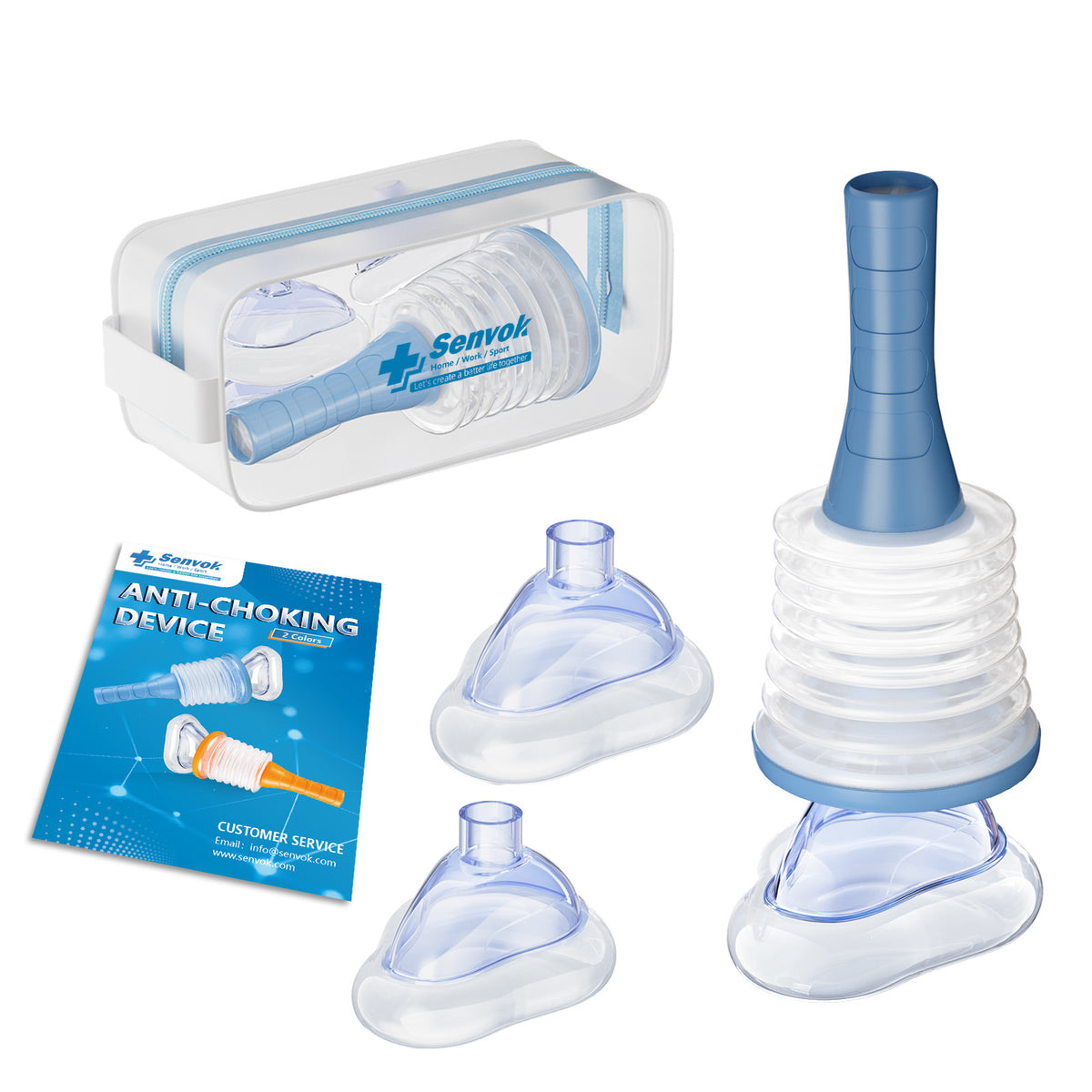Senvok Choking Rescue Device Kit (máscara adulto y pediátrica)
