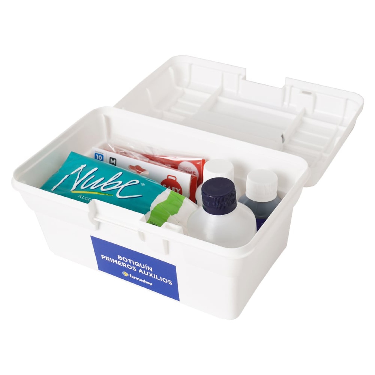 Farmashop Botiquín Completo de Primeros Auxilios (base para armar un kit con productos de farmacia)