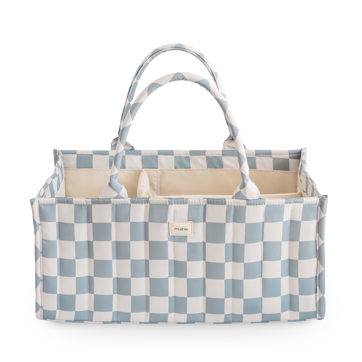 Mushie Diaper Caddy (acolchado, divisores removibles)
