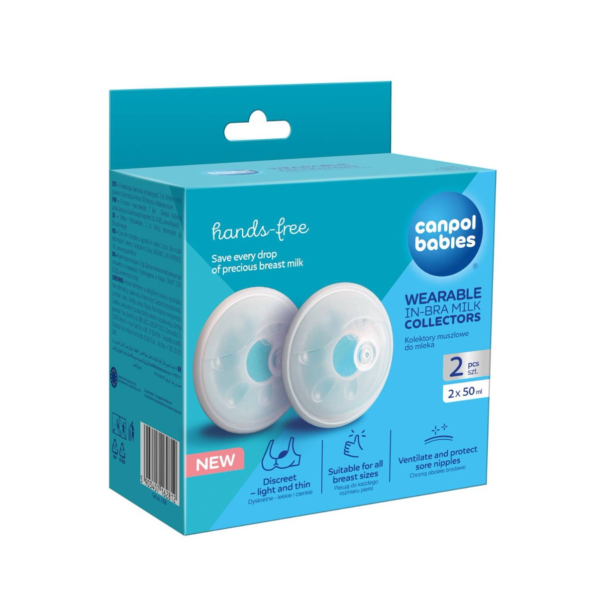 Canpol Babies Colectores de leche para el corpiño (pack x2, 50 ml)