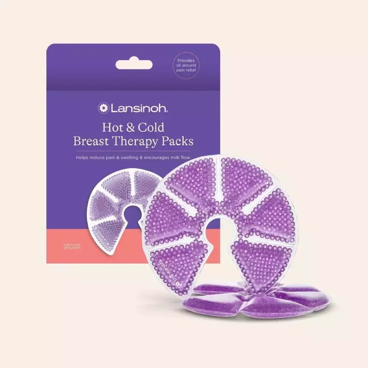Lansinoh TheraPearl 3 en 1, terapia de pecho frío y calor (x2)