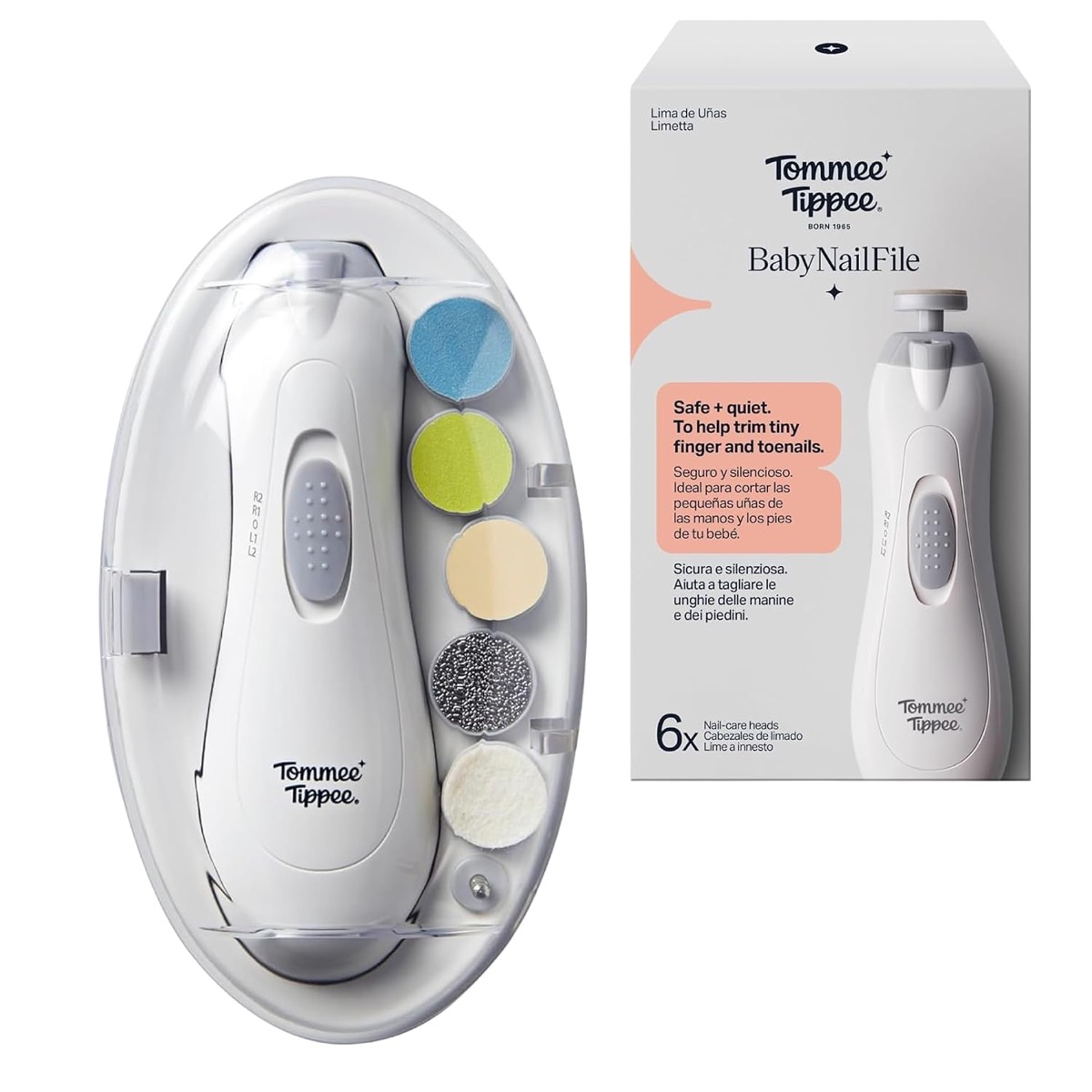 Tommee Tippee Electric Baby Nail File & Clipper (lima eléctrica a pilas)