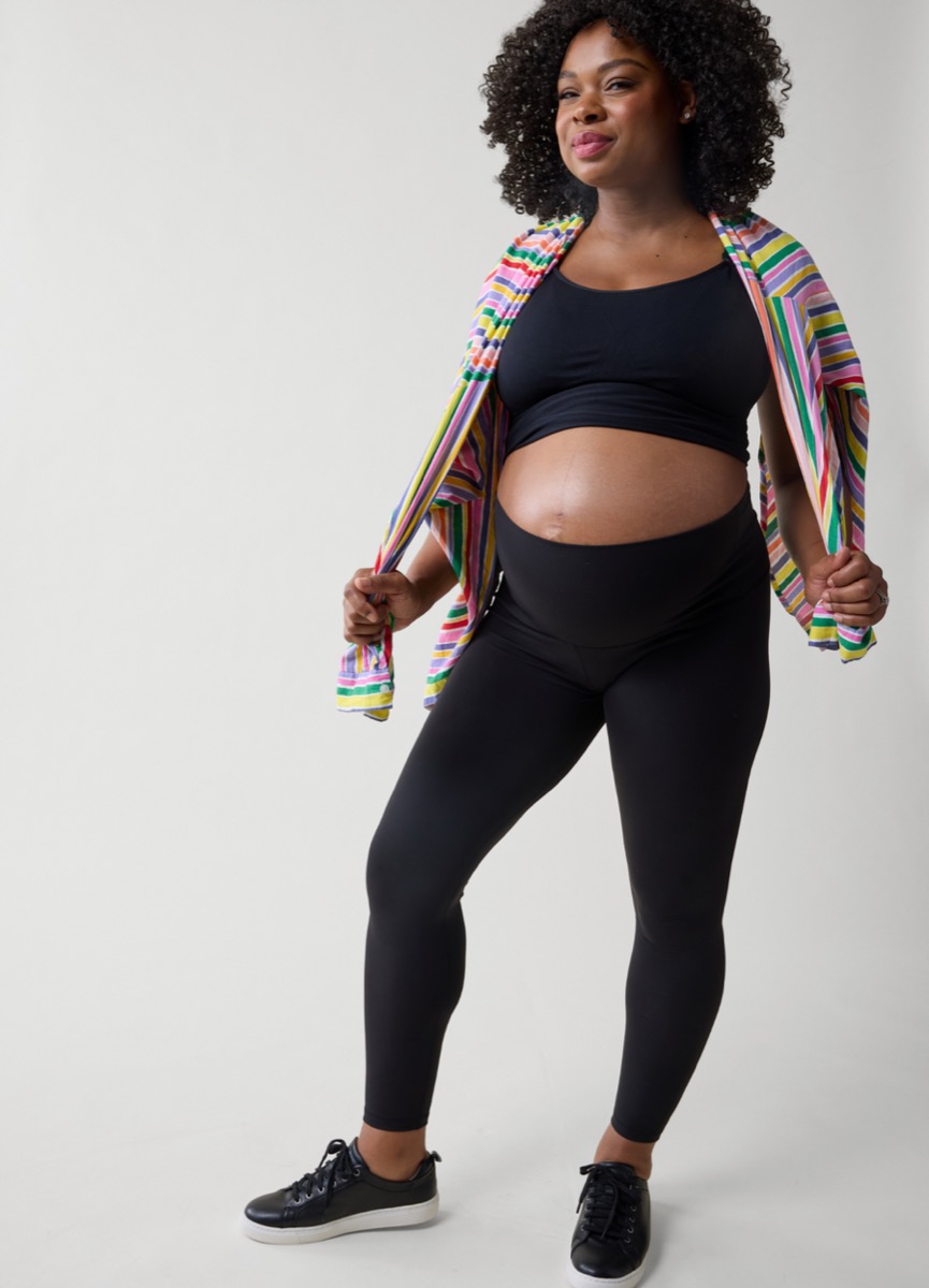Ingrid & Isabel Legging con cintura plegable (foldover)