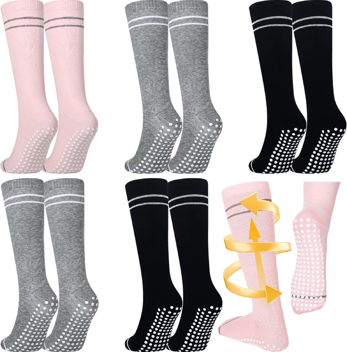 Funnysoft 6 pares de calcetines de compresión para embarazo