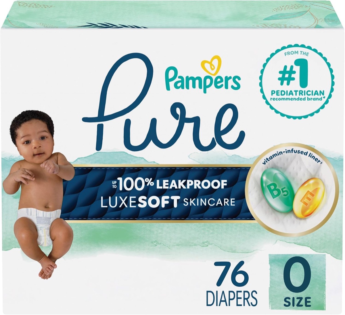 Pampers Pure Protection talle 0, 76 unidades
