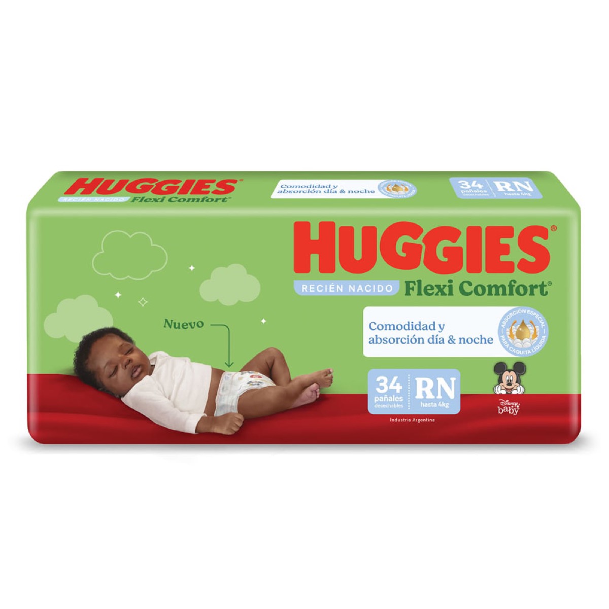 Huggies Flexi Comfort Recién Nacido, 34 unidades