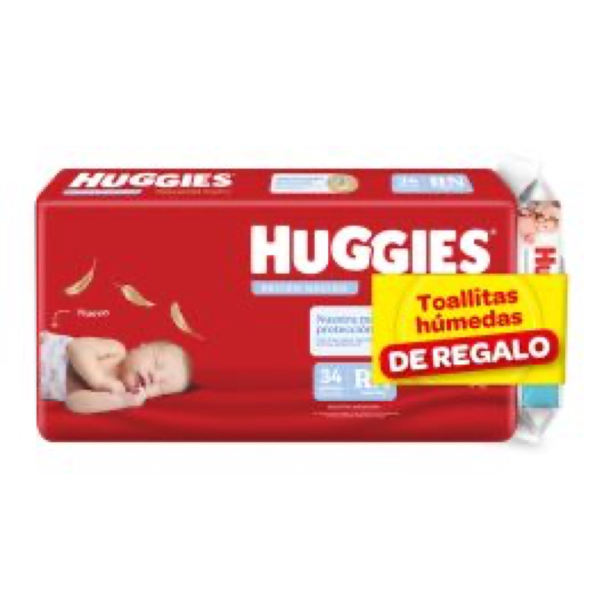 Huggies Natural Care Recién Nacido + toallitas, 34 unidades