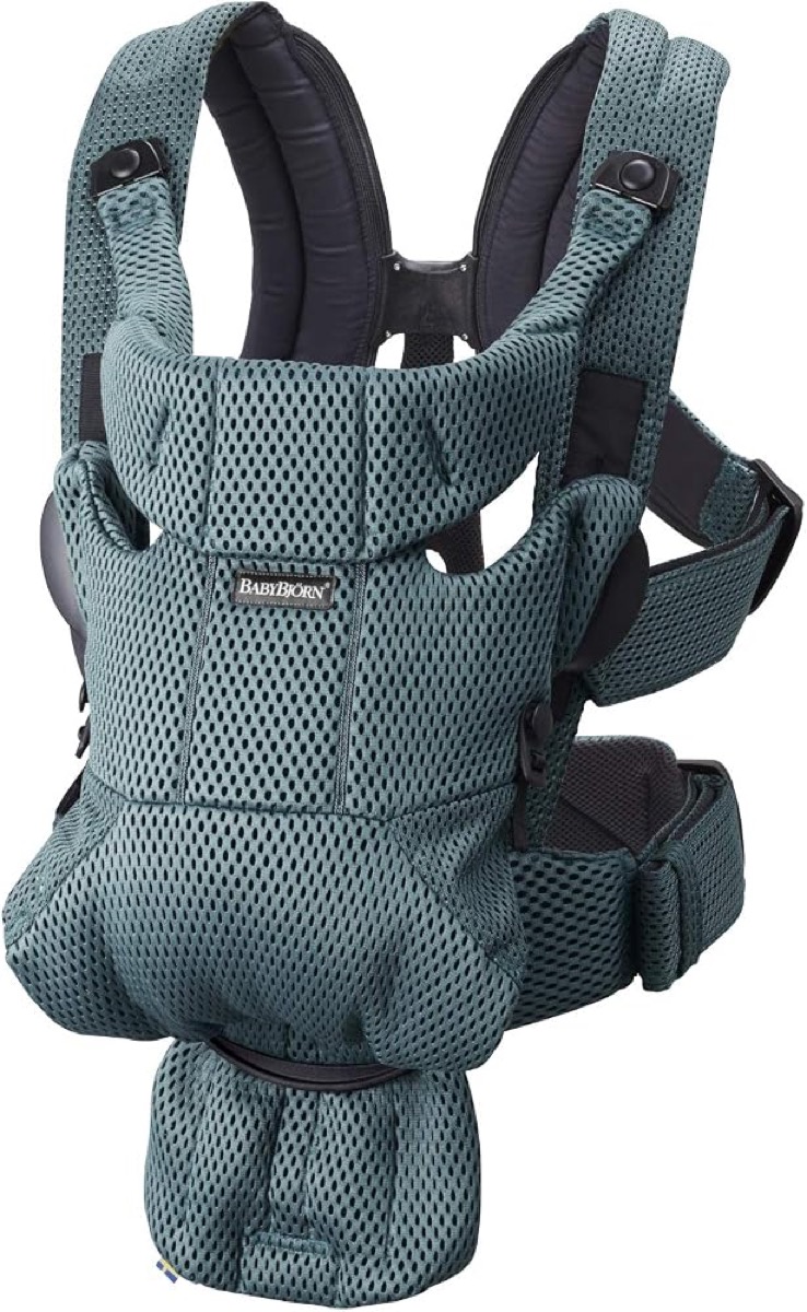 BabyBjörn Baby Carrier Free (malla 3D, verde salvia)
