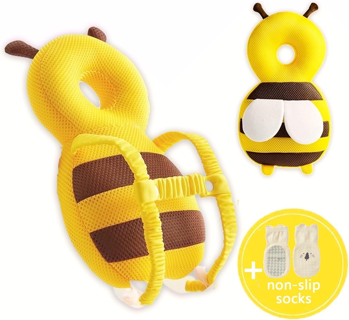 Bee Baby Head Protector Backpack Soft Landing (abeja)