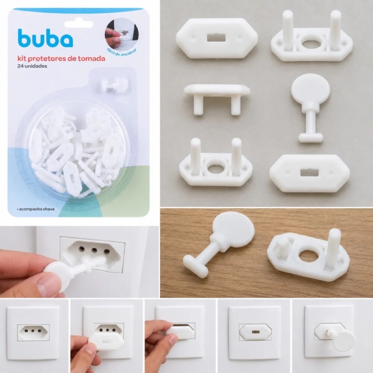 Buba Set de 24 protectores de enchufe