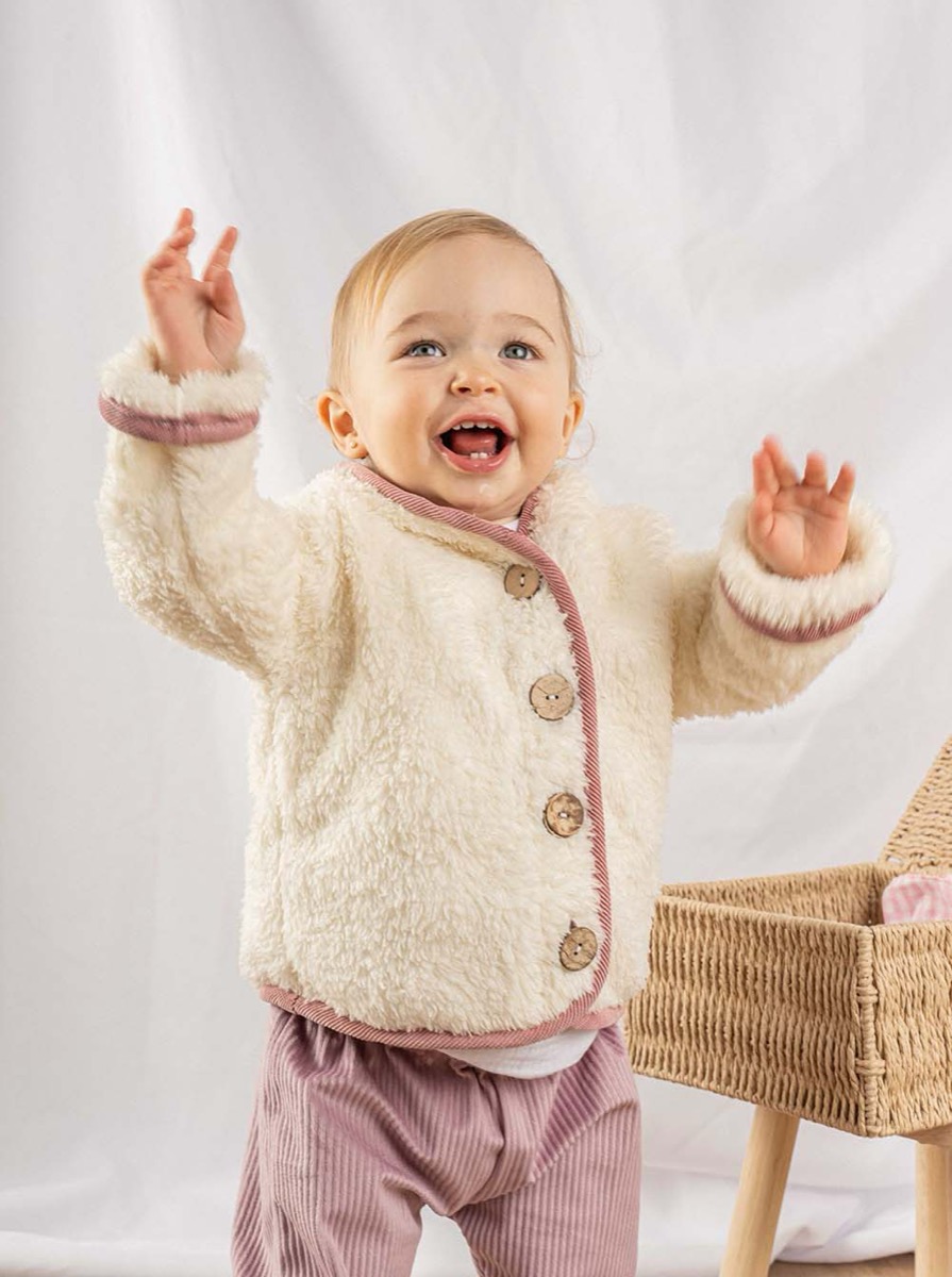 Ciao Bambini Campera Fluffy de corderito, 0-6 m (crudo o rosa)