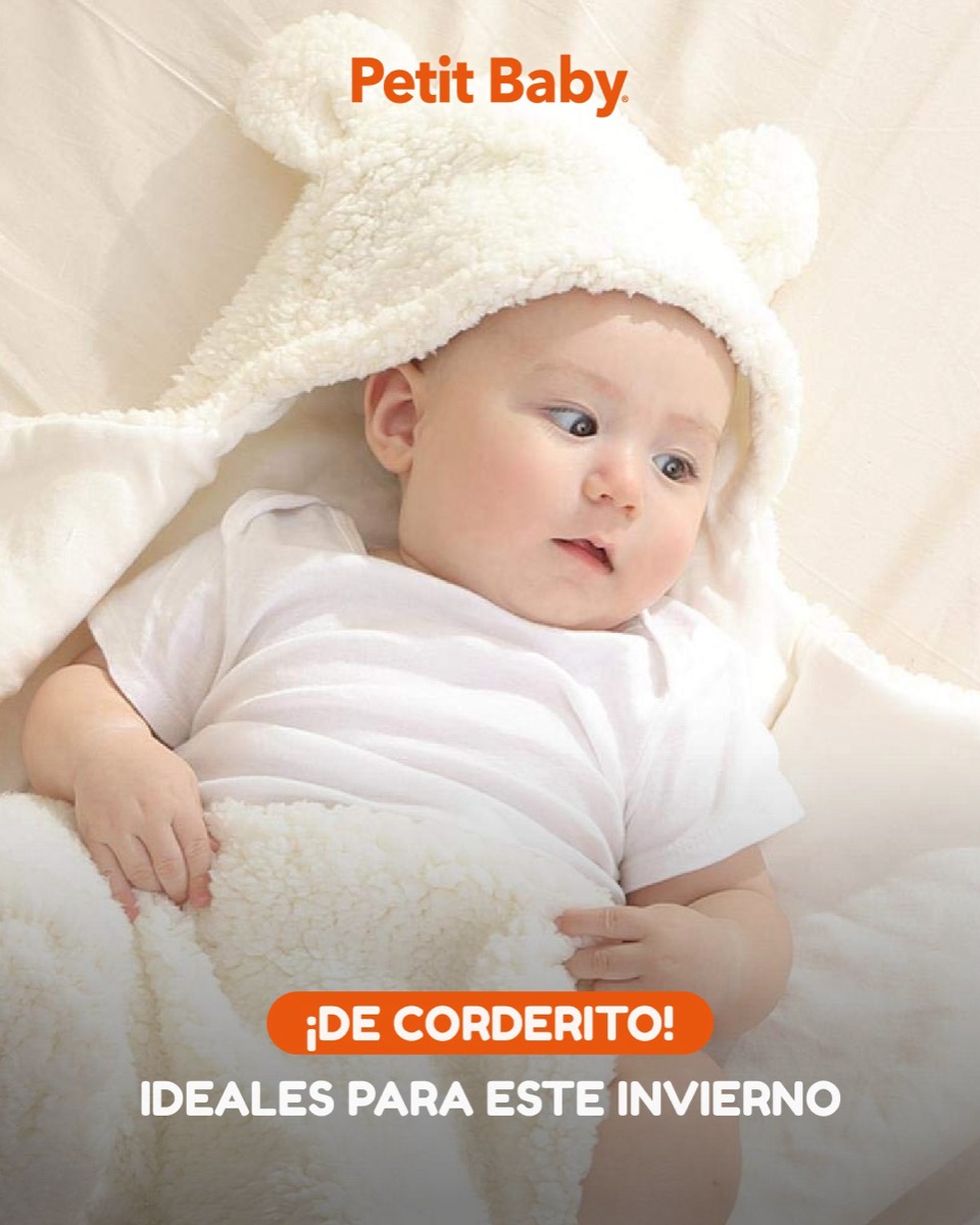 Petit Baby Manta envolvente de corderito, 0-6 m (rosa bebé o beige)