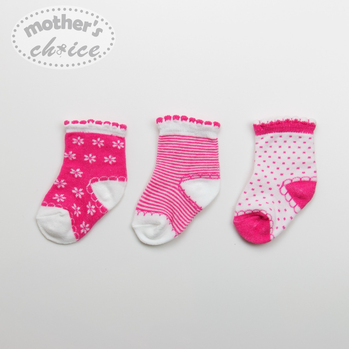 Petit Baby Pack de medias por tres, rosadas