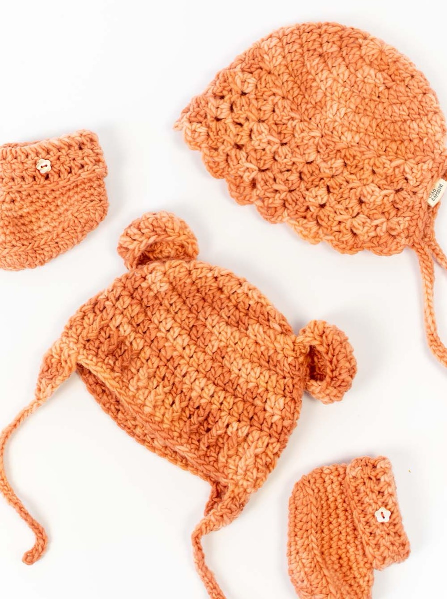 Ciao Bambini Set gorrito y escarpines de crochet