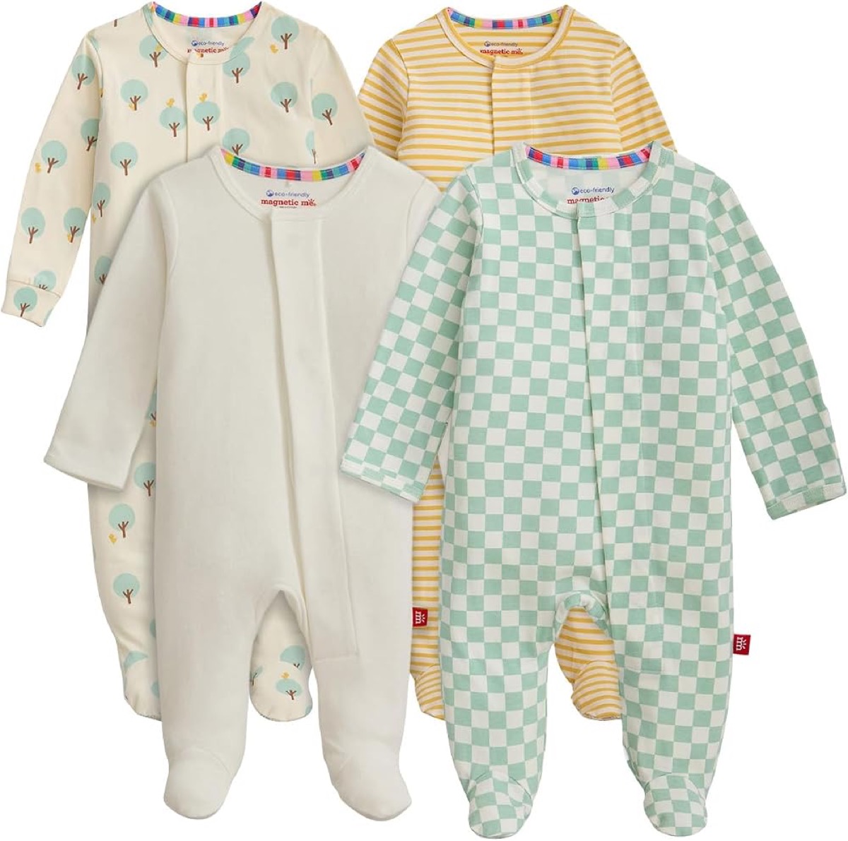 Magnetic Me Cloudstretch, pack x4 pijamas magnéticas para bebé