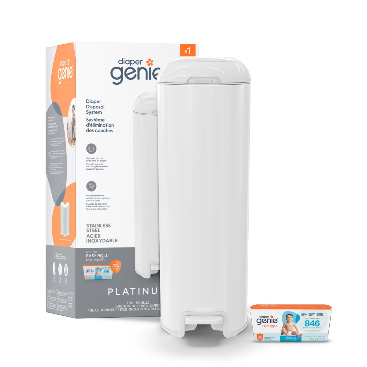 Diaper Genie Platinum (acero inoxidable)
