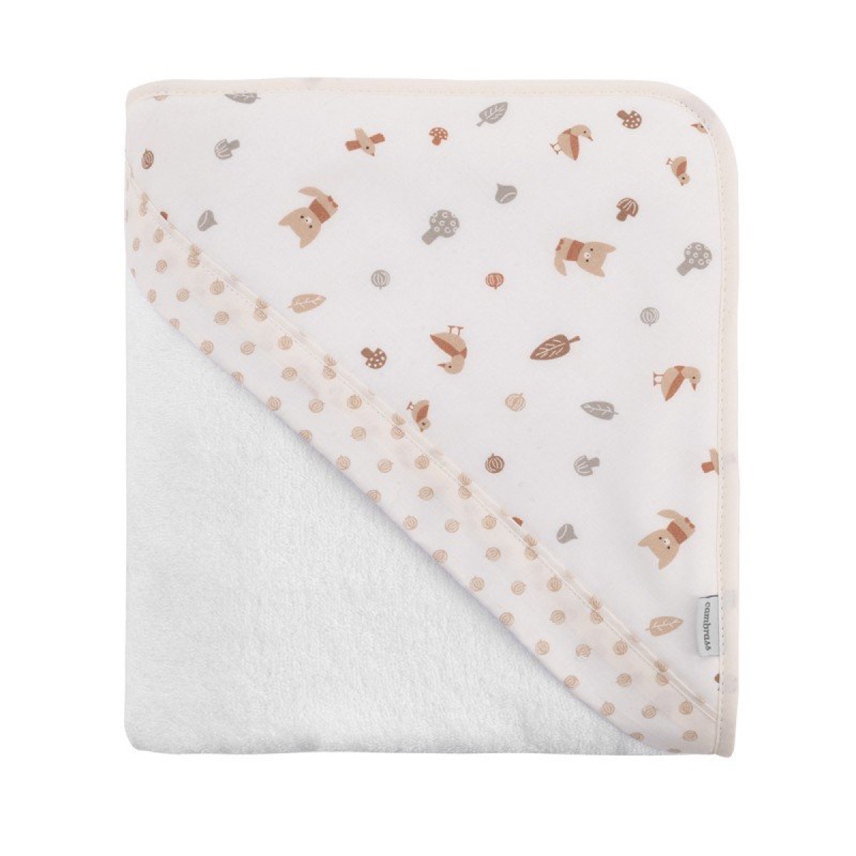 Cambrass Capa de baño 100x100 cm con capucha (Vichy beige)