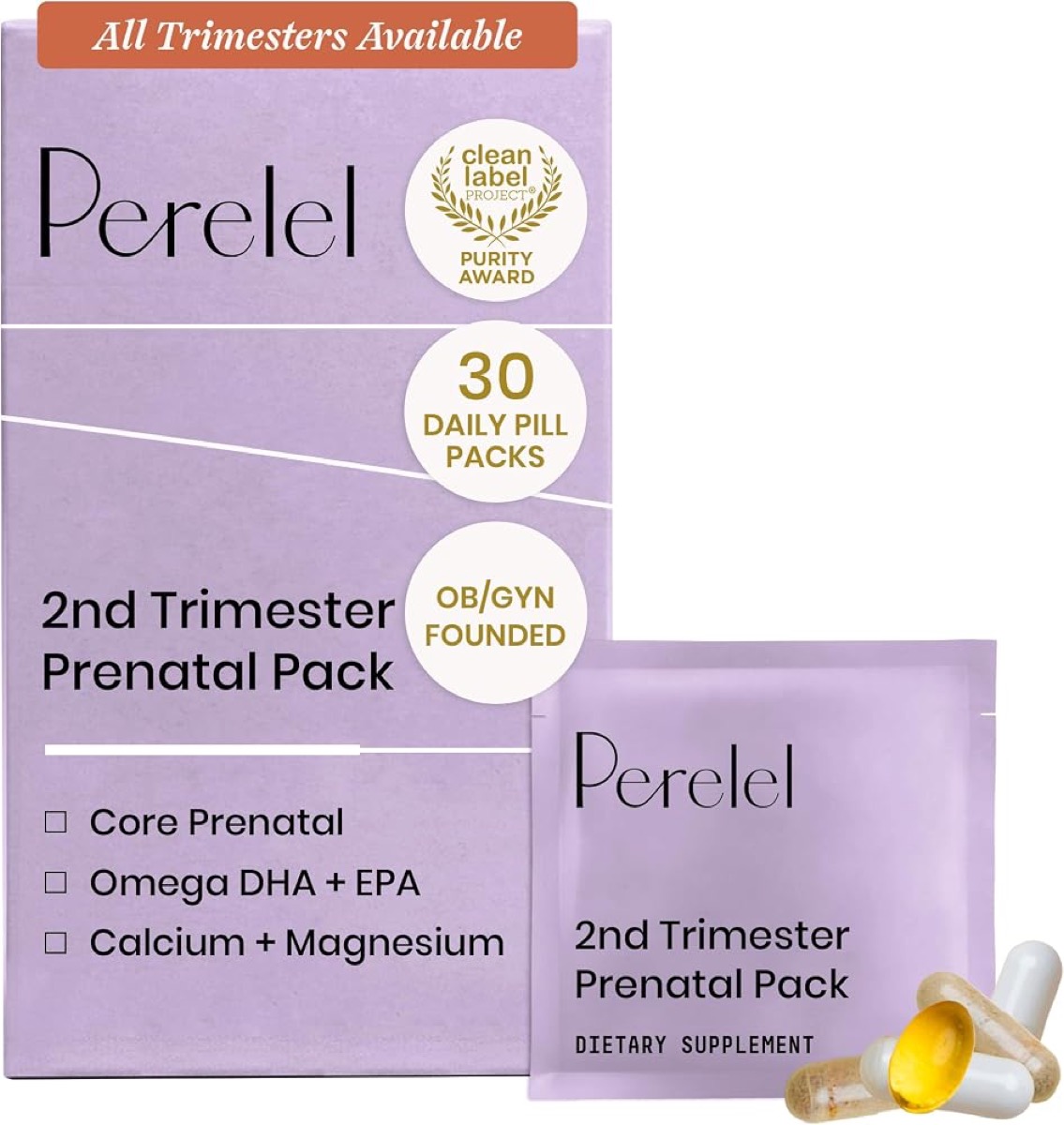 Perelel Pack prenatal de 2.º trimestre (30 días)