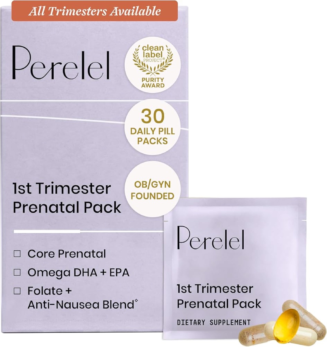 Perelel Pack prenatal de 1.er trimestre (30 días)